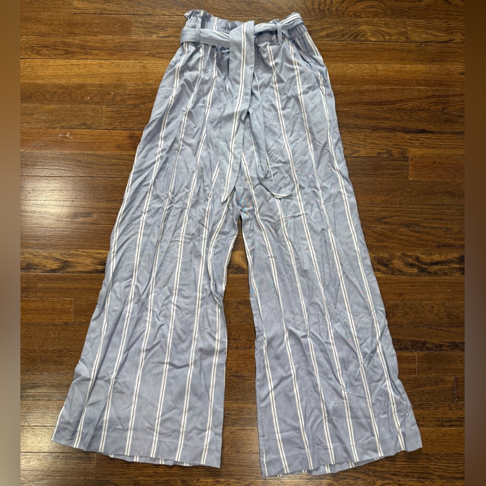 Zara Striped Gray and White Pants